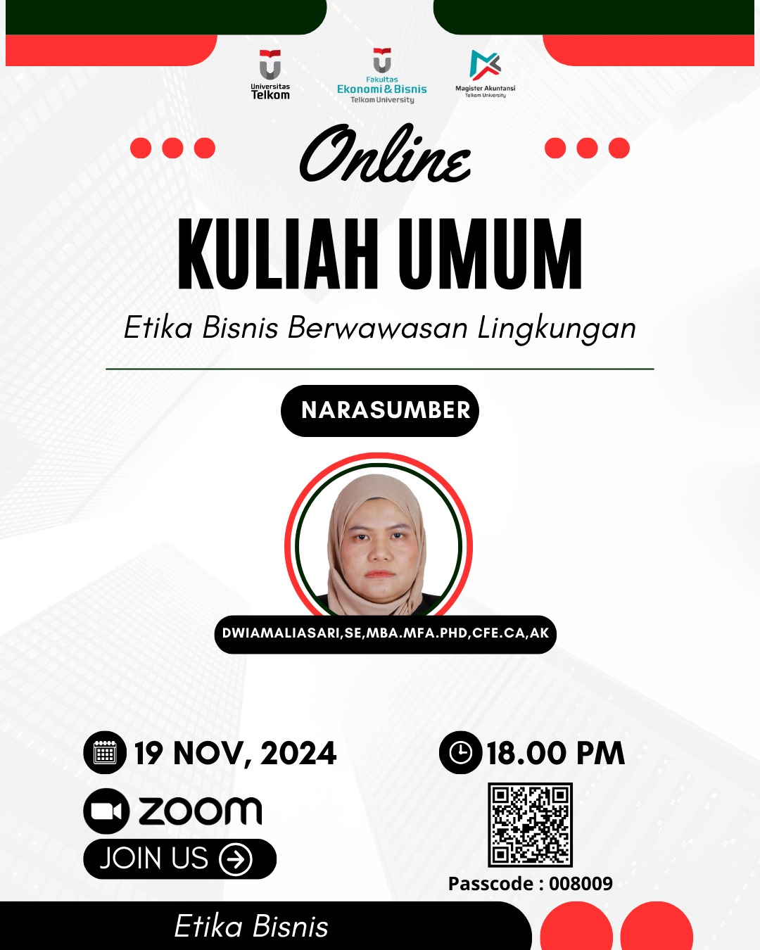 Kuliah Umum Etika Bisnis Berwawasan Lingkungan